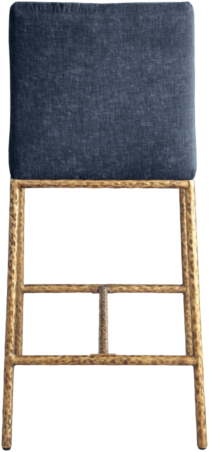 Reeves Chenille Fabric Upholstered Counter Stool — 11070-C - Blue - 11070Navy-C alternate view 4