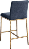 Reeves Chenille Fabric Upholstered Counter Stool — 11070-C - Blue - 11070Navy-C alternate view 5