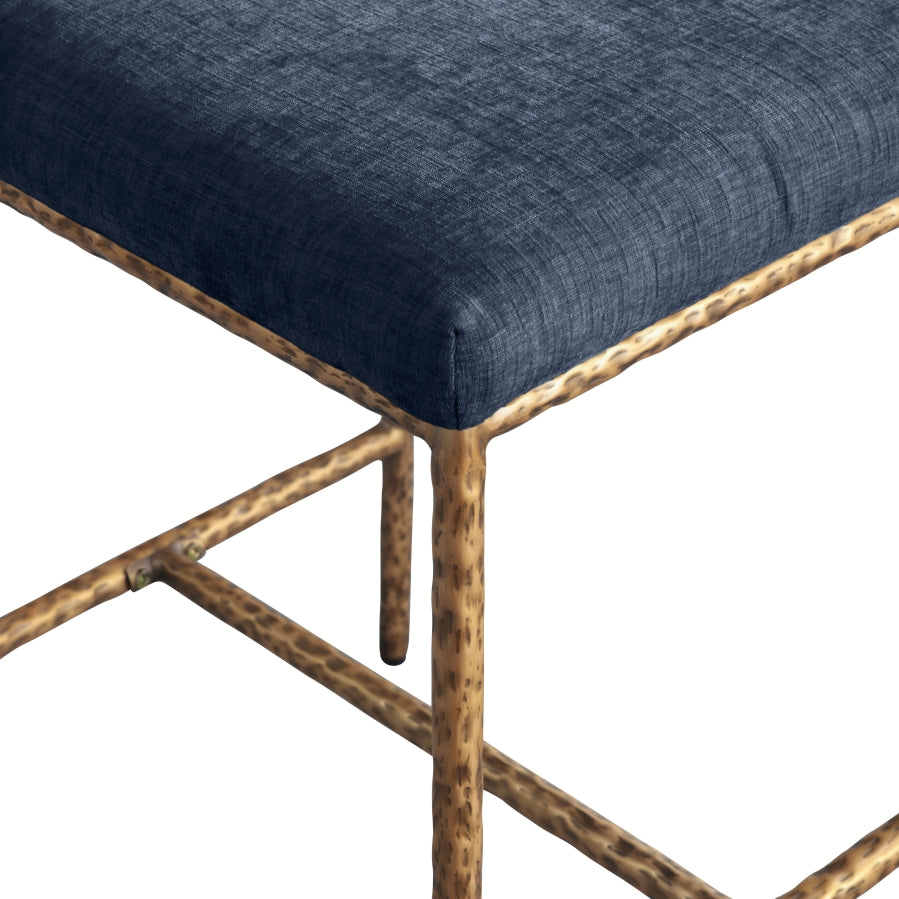 Reeves Chenille Fabric Upholstered Counter Stool — 11070-C - Blue - 11070Navy-C alternate view 6