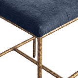 Reeves Chenille Fabric Upholstered Counter Stool — 11070-C - Blue - 11070Navy-C alternate view 6