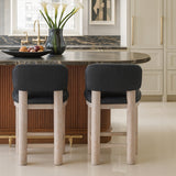 Paloma Vegan Leather Upholstered Counter Stool — 88054-C - Black - 88054Black-C alternate view 1