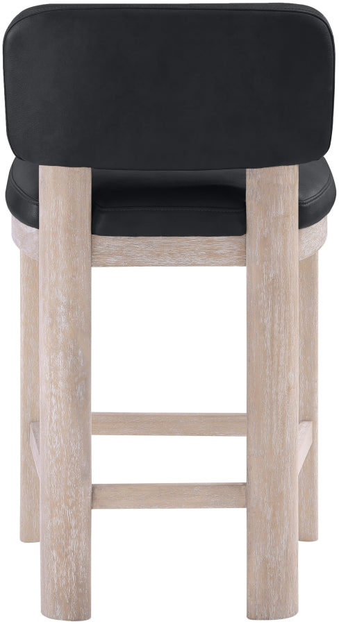 Paloma Vegan Leather Upholstered Counter Stool — 88054-C - Black - 88054Black-C alternate view 3