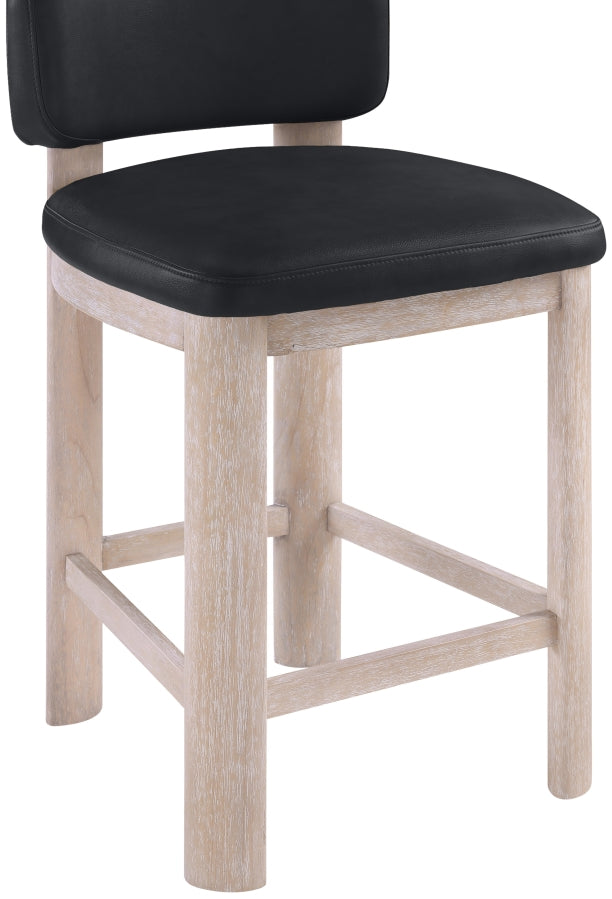 Paloma Vegan Leather Upholstered Counter Stool — 88054-C - Black - 88054Black-C alternate view 4