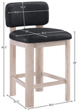 Paloma Vegan Leather Upholstered Counter Stool — 88054-C - Black - 88054Black-C Dim