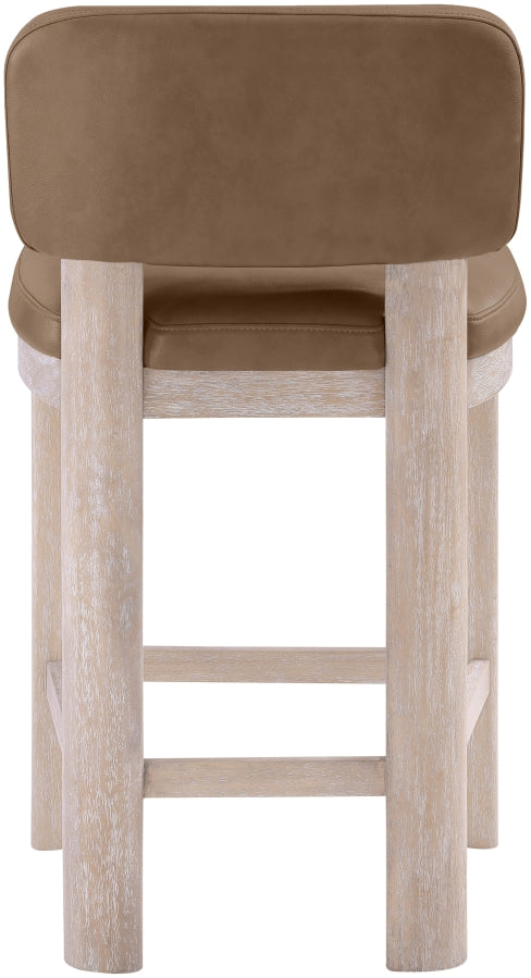 Paloma Vegan Leather Upholstered Counter Stool — 88054-C - Brown - 88054Brown-C alternate view 3