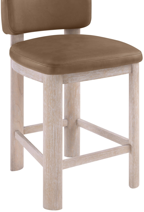 Paloma Vegan Leather Upholstered Counter Stool — 88054-C - Brown - 88054Brown-C alternate view 4