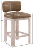 Paloma Vegan Leather Upholstered Counter Stool — 88054-C - Brown - 88054Brown-C Dim