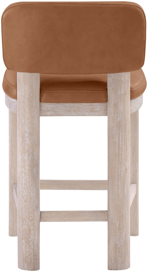 Paloma Vegan Leather Upholstered Counter Stool — 88054-C - Cognac - 88054Cognac-C alternate view 3