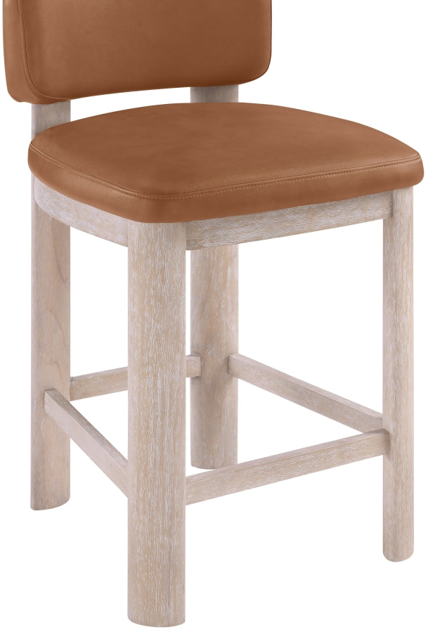 Paloma Vegan Leather Upholstered Counter Stool — 88054-C - Cognac - 88054Cognac-C alternate view 4
