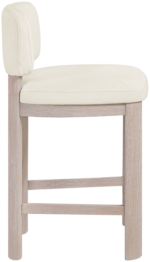 Paloma Vegan Leather Upholstered Counter Stool — 88054-C - Cream - 88054Cream-C alternate view 2