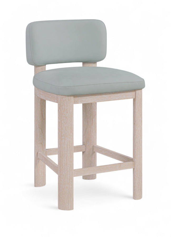 Paloma Vegan Leather Upholstered Counter Stool — 88054-C - Light Blue - 88054LtBlu-C