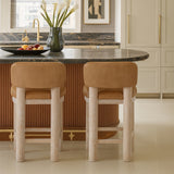 Paloma Vegan Leather Upholstered Counter Stool — 88054-C - Tan - 88054Tan-C alternate view 1