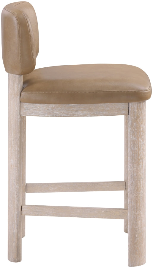 Paloma Vegan Leather Upholstered Counter Stool — 88054-C - Tan - 88054Tan-C alternate view 2
