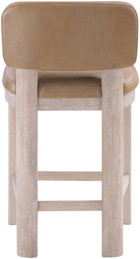 Paloma Vegan Leather Upholstered Counter Stool — 88054-C - Tan - 88054Tan-C alternate view 3