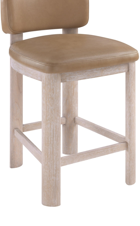 Paloma Vegan Leather Upholstered Counter Stool — 88054-C - Tan - 88054Tan-C alternate view 4