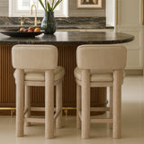 Paloma Vegan Leather Upholstered Counter Stool — 88054-C - Taupe - 88054Taupe-C alternate view 1