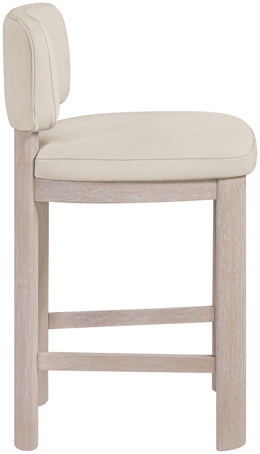 Paloma Vegan Leather Upholstered Counter Stool — 88054-C - Taupe - 88054Taupe-C alternate view 2