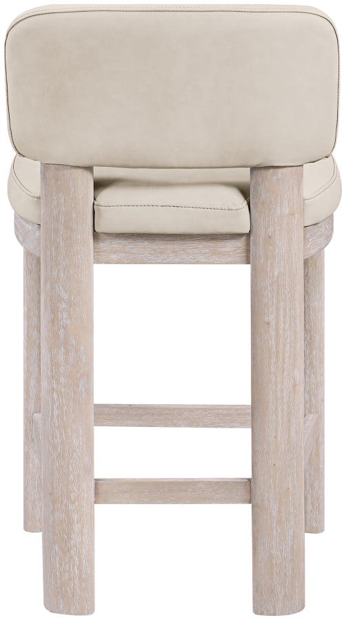 Paloma Vegan Leather Upholstered Counter Stool — 88054-C - Taupe - 88054Taupe-C alternate view 3