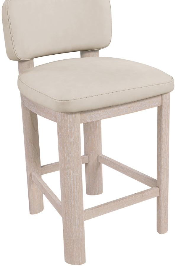 Paloma Vegan Leather Upholstered Counter Stool — 88054-C - Taupe - 88054Taupe-C alternate view 4