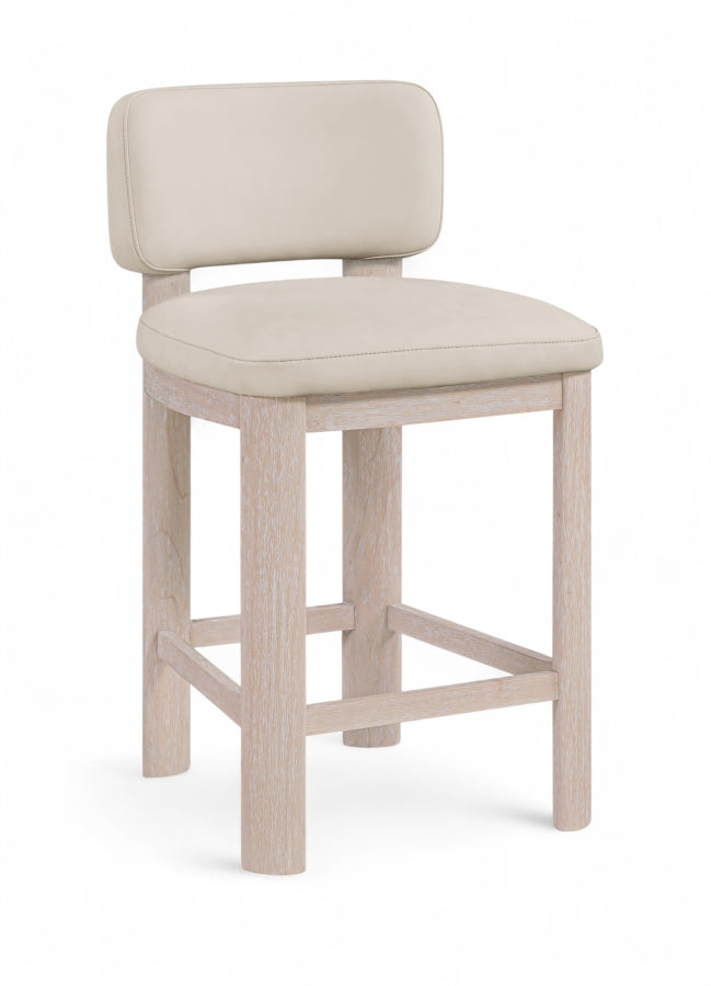 Paloma Vegan Leather Upholstered Counter Stool — 88054-C - Taupe - 88054Taupe-C