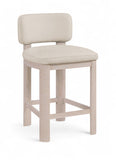 Paloma Vegan Leather Upholstered Counter Stool — 88054-C - Taupe - 88054Taupe-C