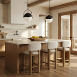 Paloma Vegan Leather Upholstered Counter Stool — 88055-C - Beige - 88055Beige-C alternate view 1