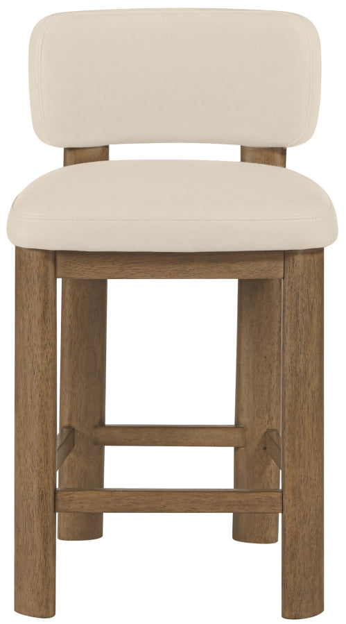 Paloma Vegan Leather Upholstered Counter Stool — 88055-C - Beige - 88055Beige-C alternate view 2
