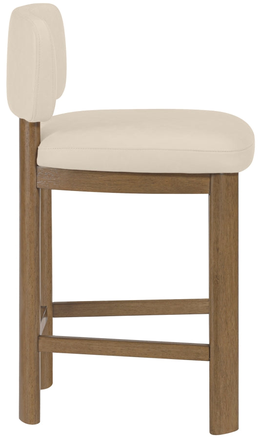 Paloma Vegan Leather Upholstered Counter Stool — 88055-C - Beige - 88055Beige-C alternate view 3