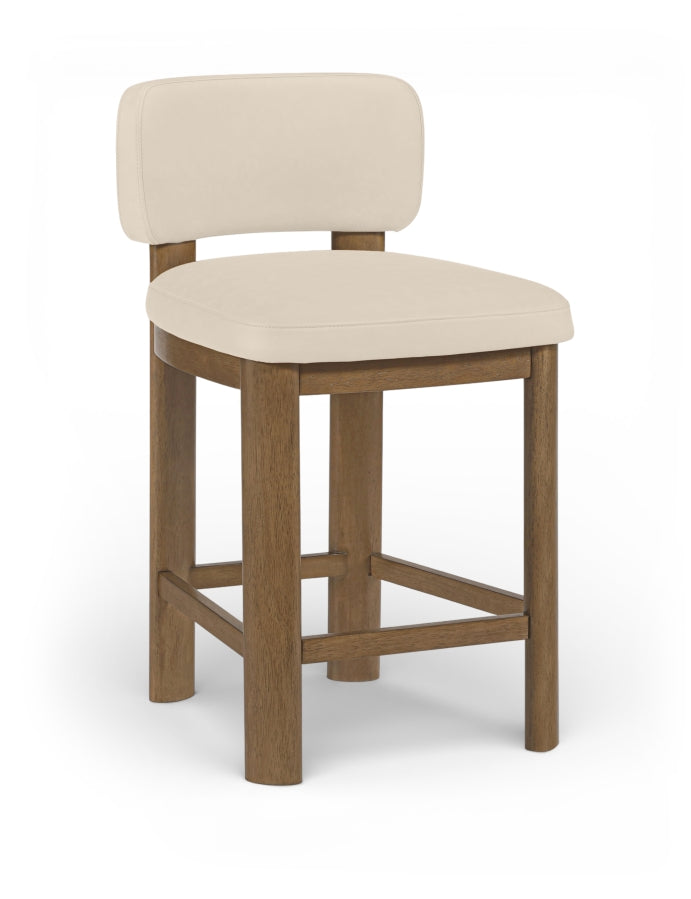 Paloma Vegan Leather Upholstered Counter Stool — 88055-C - Beige - 88055Beige-C