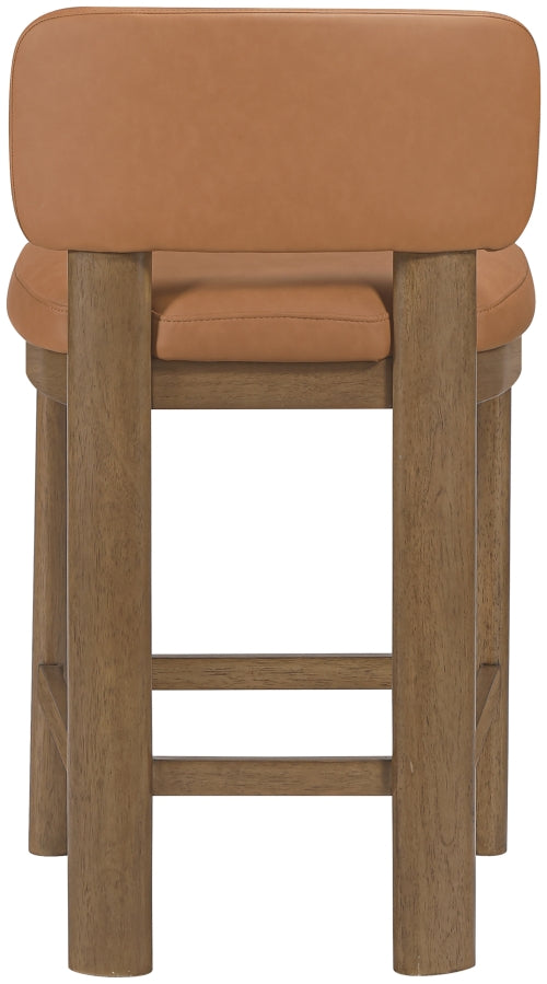 Paloma Vegan Leather Upholstered Counter Stool — 88055-C - Cognac - 88055Cognac-C alternate view 4