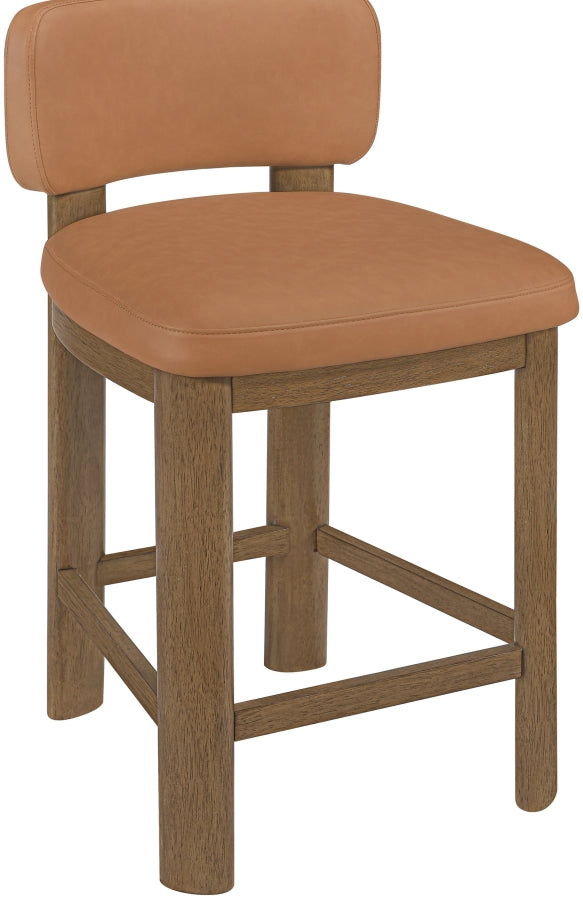 Paloma Vegan Leather Upholstered Counter Stool — 88055-C - Cognac - 88055Cognac-C alternate view 5