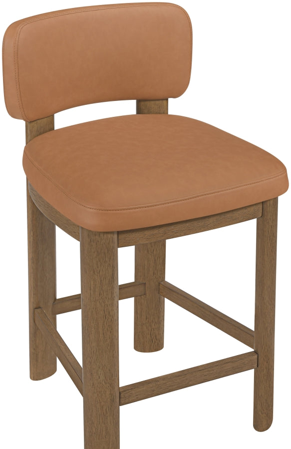 Paloma Vegan Leather Upholstered Counter Stool — 88055-C - Cognac - 88055Cognac-C alternate view 6