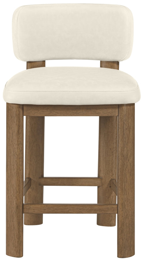 Paloma Vegan Leather Upholstered Counter Stool — 88055-C - Cream - 88055Cream-C alternate view 2