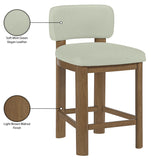 Paloma Vegan Leather Upholstered Counter Stool — 88055-C - Mint - 88055Mint-C Infographic