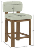 Paloma Vegan Leather Upholstered Counter Stool — 88055-C - Mint - 88055Mint-C Dim