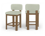Paloma Vegan Leather Upholstered Counter Stool — 88055-C - Mint - 88055Mint-C Double Chair