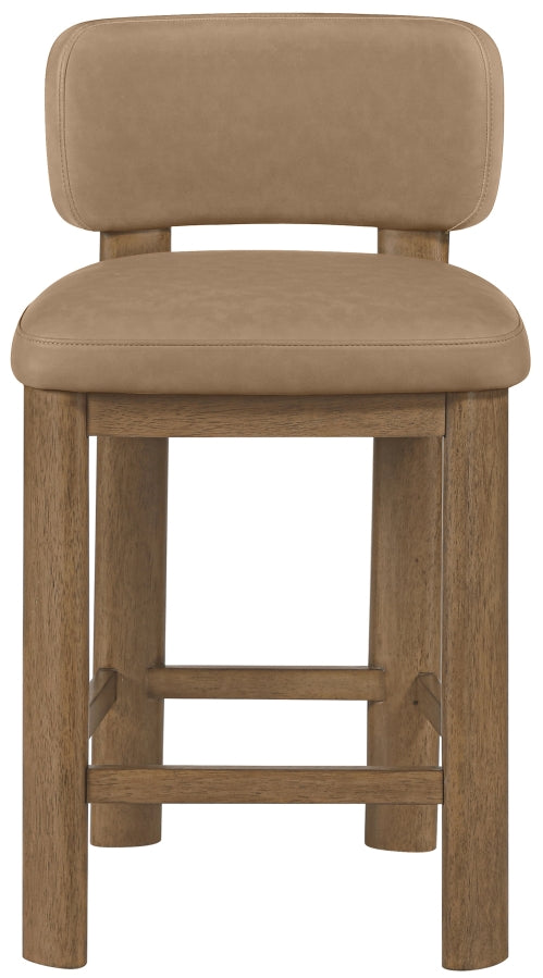 Paloma Vegan Leather Upholstered Counter Stool — 88055-C - Tan - 88055Tan-C alternate view 2
