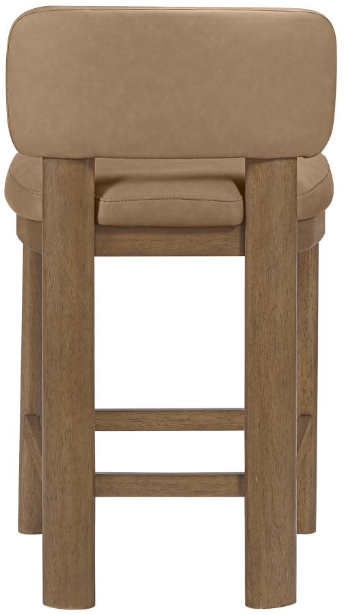Paloma Vegan Leather Upholstered Counter Stool — 88055-C - Tan - 88055Tan-C alternate view 4