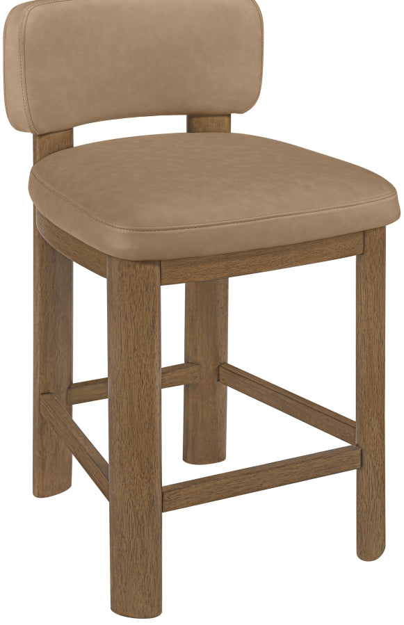Paloma Vegan Leather Upholstered Counter Stool — 88055-C - Tan - 88055Tan-C alternate view 5