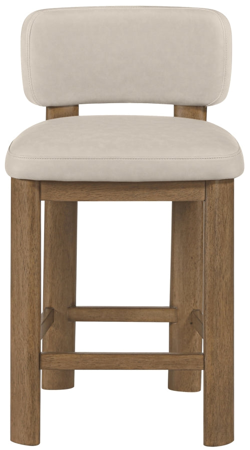 Paloma Vegan Leather Upholstered Counter Stool — 88055-C - Taupe - 88055Taupe-C alternate view 2