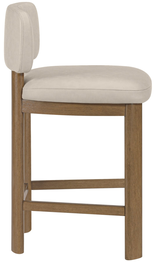 Paloma Vegan Leather Upholstered Counter Stool — 88055-C - Taupe - 88055Taupe-C alternate view 3
