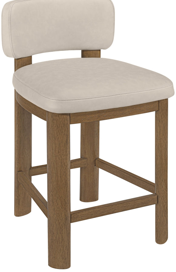 Paloma Vegan Leather Upholstered Counter Stool — 88055-C - Taupe - 88055Taupe-C alternate view 5