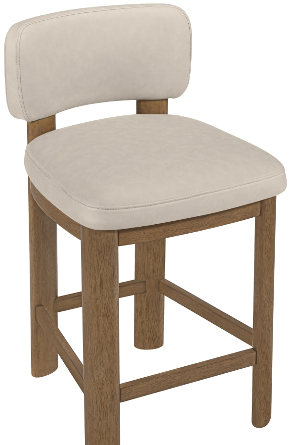 Paloma Vegan Leather Upholstered Counter Stool — 88055-C - Taupe - 88055Taupe-C alternate view 6