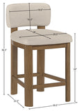 Paloma Vegan Leather Upholstered Counter Stool — 88055-C - Taupe - 88055Taupe-C Dim