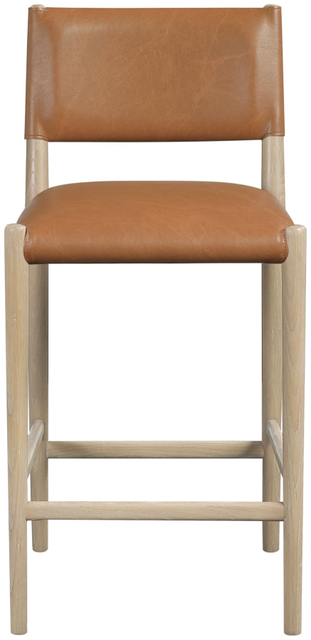 Andie Vegan Leather Upholstered Counter Stool — 88076-C - Cognac - 88076Cognac-C alternate view 2