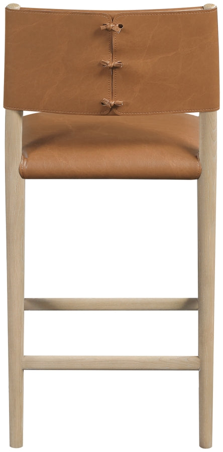 Andie Vegan Leather Upholstered Counter Stool — 88076-C - Cognac - 88076Cognac-C alternate view 4