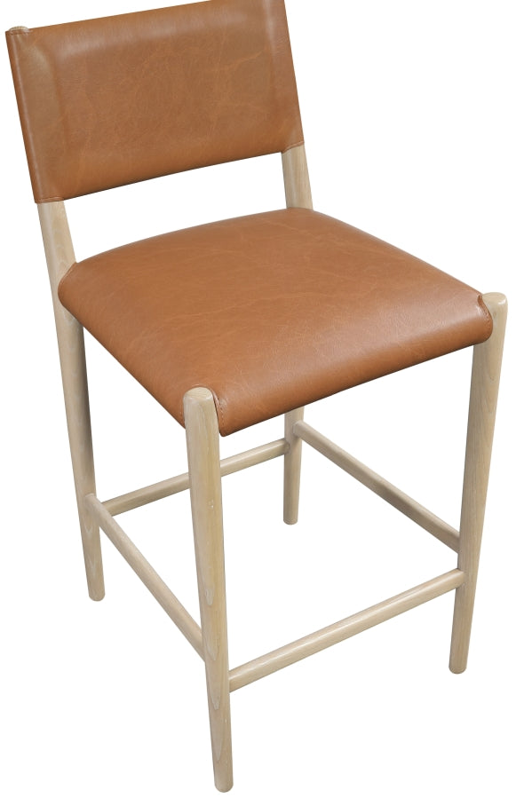 Andie Vegan Leather Upholstered Counter Stool — 88076-C - Cognac - 88076Cognac-C alternate view 5