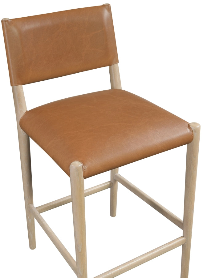 Andie Vegan Leather Upholstered Counter Stool — 88076-C - Cognac - 88076Cognac-C alternate view 6