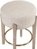 Torino Fabric Upholstered Counter Stool — 88004-C - Beige - 88004Beige-C alternate view 2