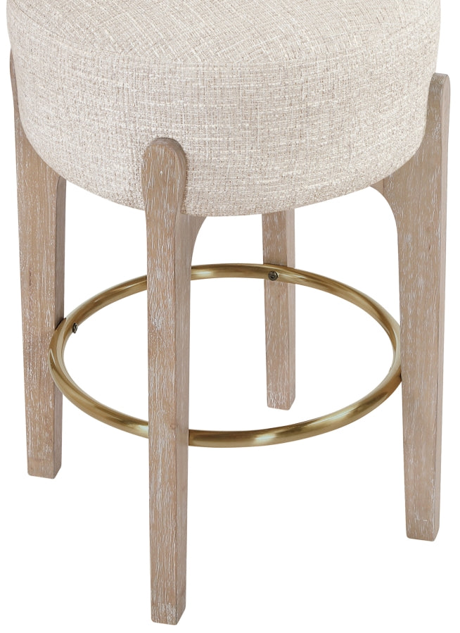 Torino Fabric Upholstered Counter Stool — 88004-C - Beige - 88004Beige-C alternate view 3